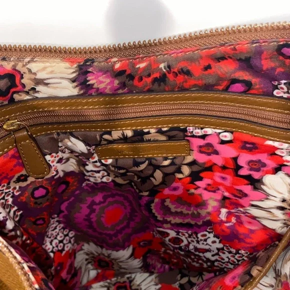 Vera Bradley Brown Leather Shoulder Bag - Picture 8 of 10